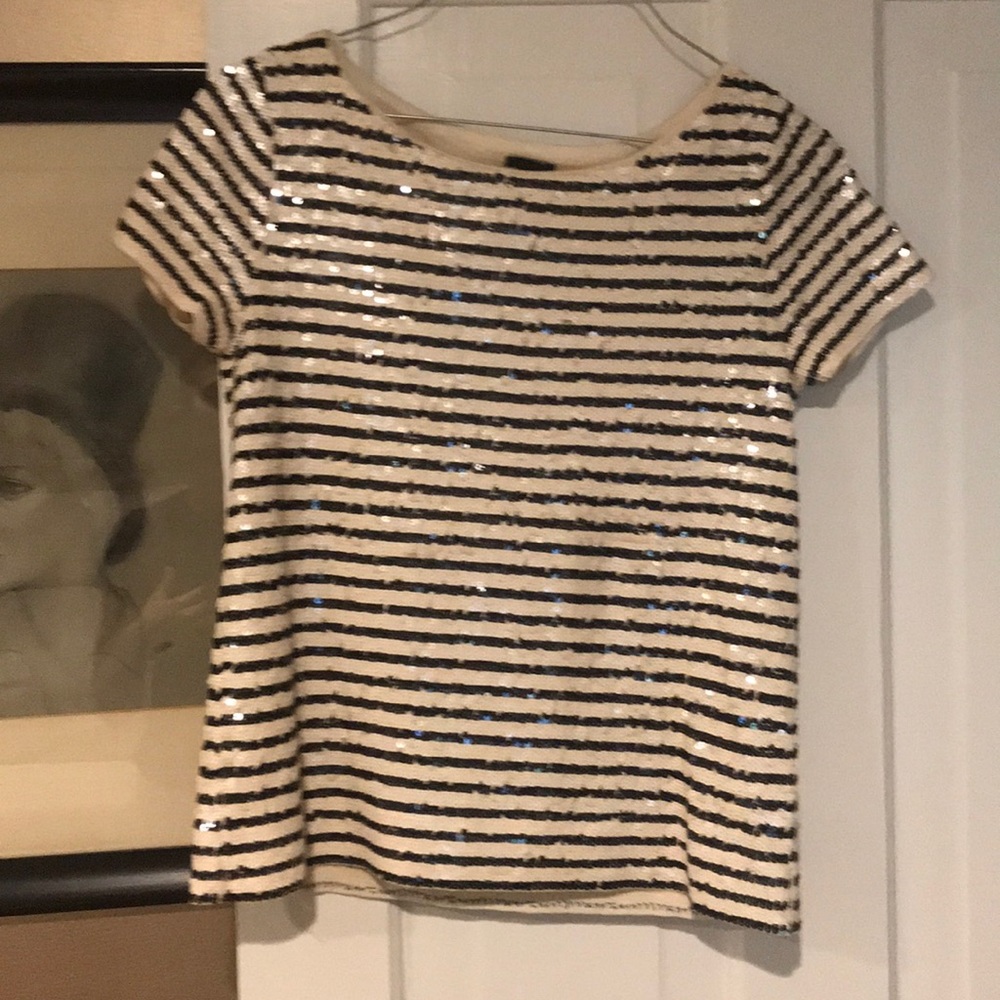 Sequin jcrew top